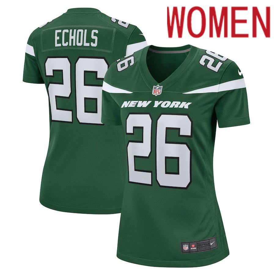 Women New York Jets #26 Brandin Echols Nike Gotham Green Game NFL Jersey